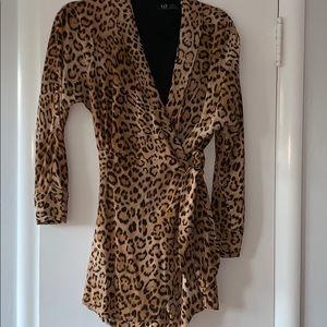Zara cheetah print play suit  size xs